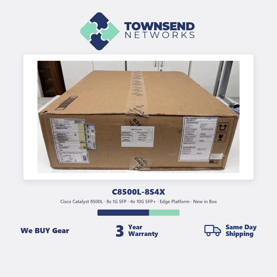 Cisco C8500L-8S4X 8-Port 1GbE Router 4x 10GbE SFP+ — New