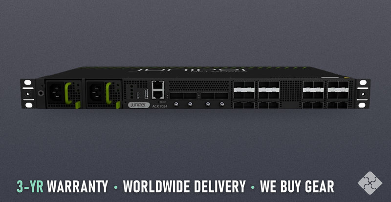 ACX7024 Juniper router, 24x 1/10/25GbE SFP28 and 4x 100GbE QSFP28