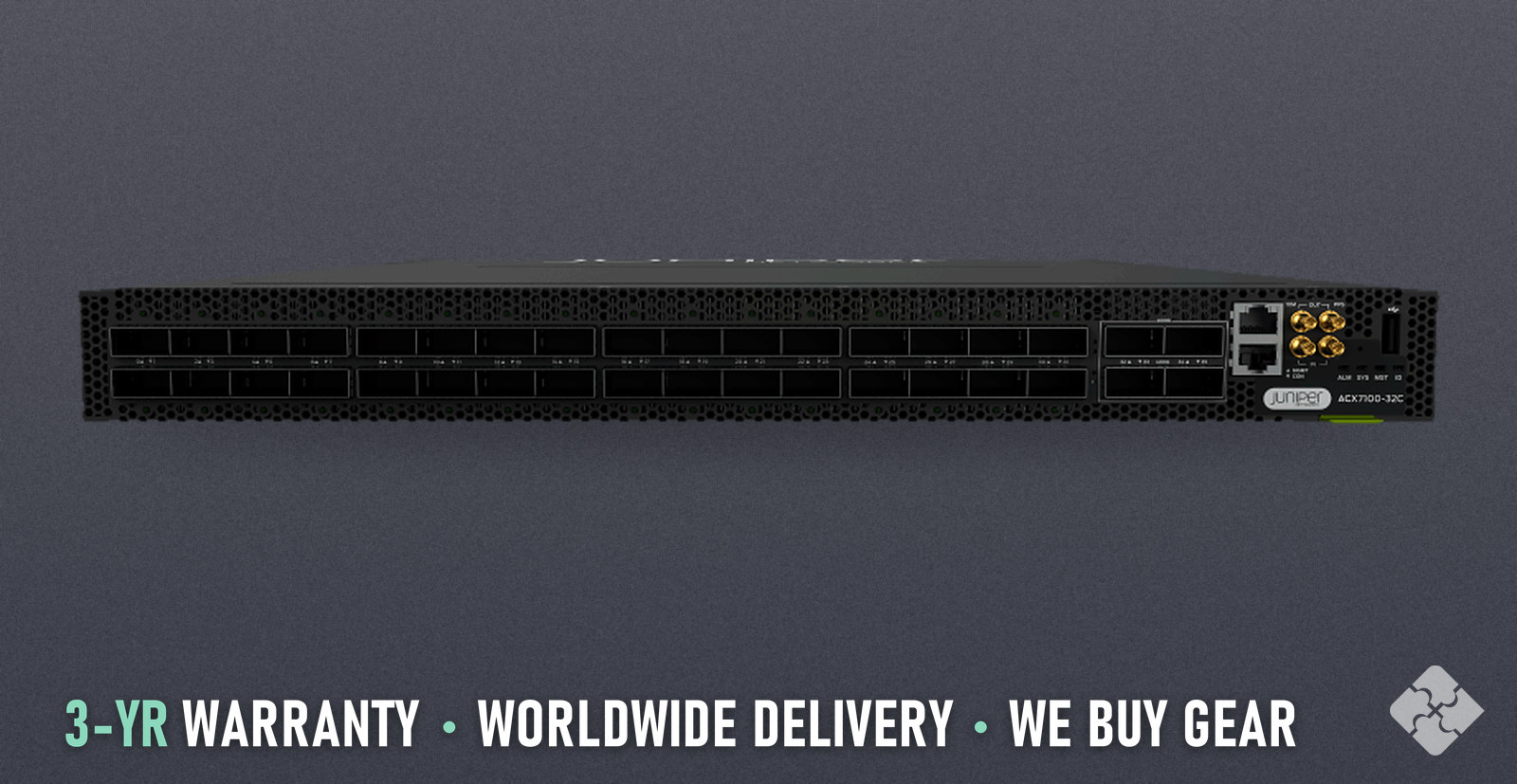 ACX7100-32C-DC-AO Juniper ACX7100 router, 32x 40/100GbE QSFP28 and 4x 400GbE QSFP56-DD