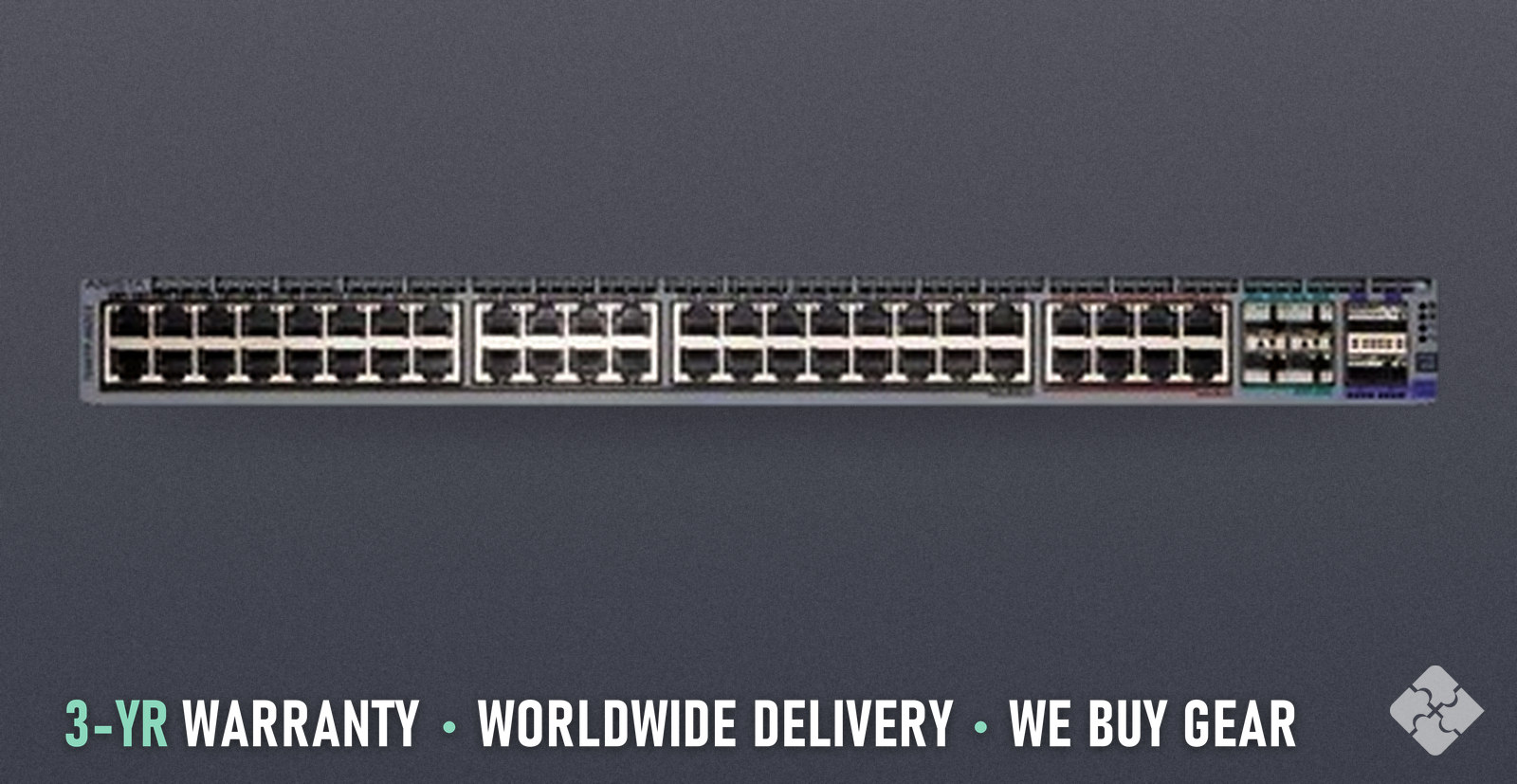 DCS-7010TX-48C-F Arista switch, 48x 1GbE and 4x 1/10/25GbE SFP28