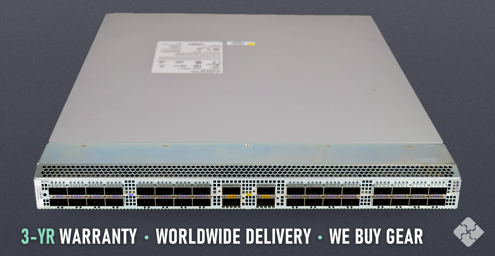 Arista DCS-7280CR3K-32D4-F / 32 ports of 100GbE QSFP28 and 4 ports of 400GbE QSFP-DD