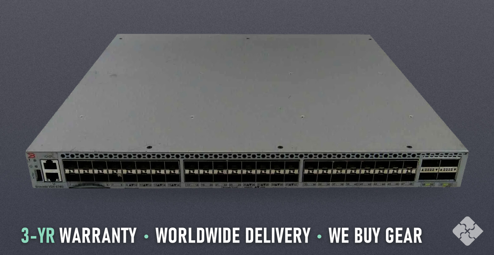 BR-VDX6740-24-R Brocade switch, 24x 10GbE SFP+ and 4x 40GbE QSFP+