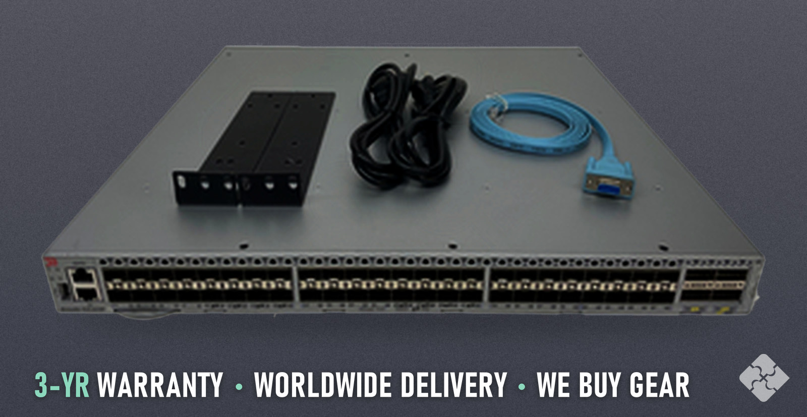 BR-VDX6740-64-R Brocade switch, 48x 1/10GbE SFP+ and 4x 40GbE QSFP+