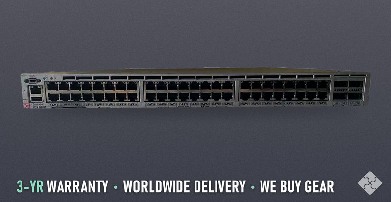 BR-VDX6740T-48-R Brocade switch, 48x 10GbE RJ45 and 4x 40GbE QSFP+