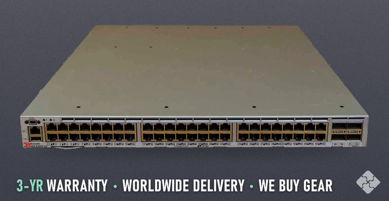BR-VDX6740T-56-1G-R Brocade switch, 48x 1GbE RJ45 and 2x 40GbE QSFP+