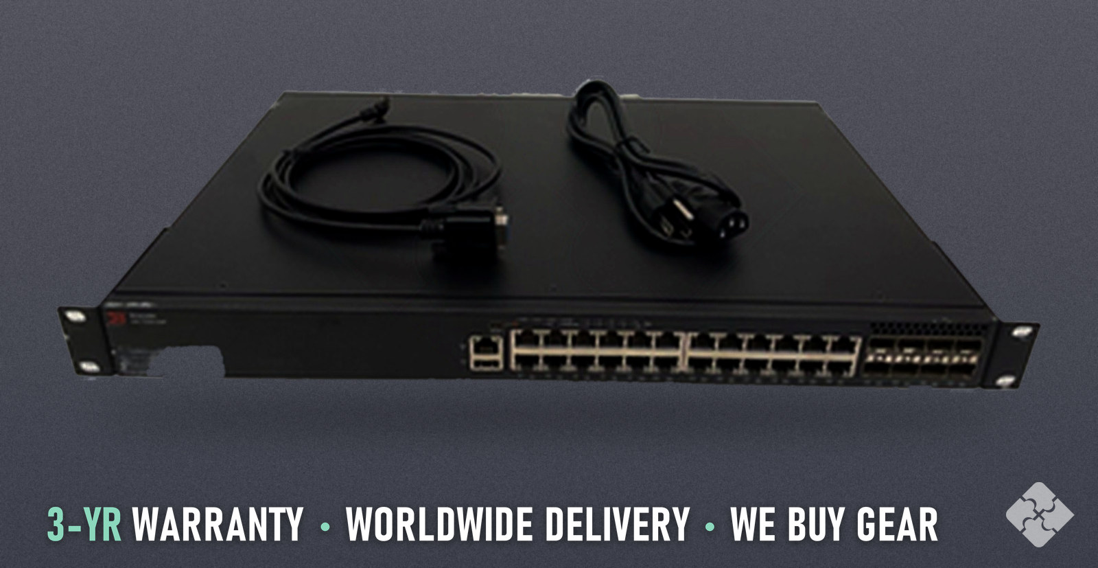 Brocade ICX7250-24P / 24 ports of 1GbE PoE+ RJ45 and 8 ports of 1GbE SFP+, Tested & Guaranteed