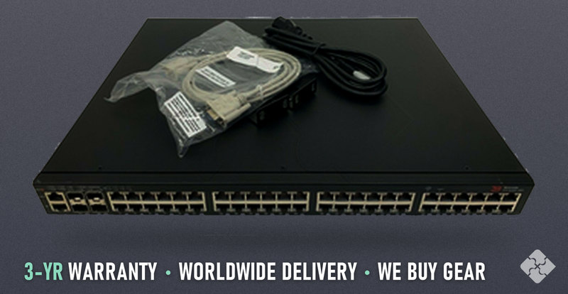 ICX6450-48 Brocade ICX6450 switch, 48x 1GbE RJ45 and 2x 1/10GbE SFP+