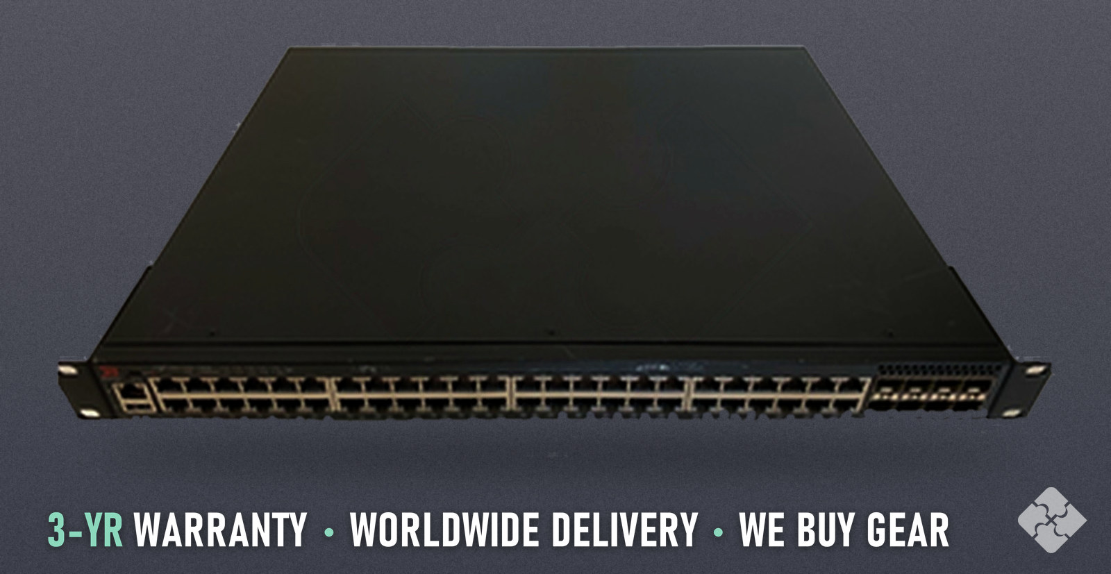 ICX7250-48P-2X10G Brocade Switch, AC Power, Refurbished, 48x 1GbE PoE+ RJ45 and 2x 10GbE SFP+