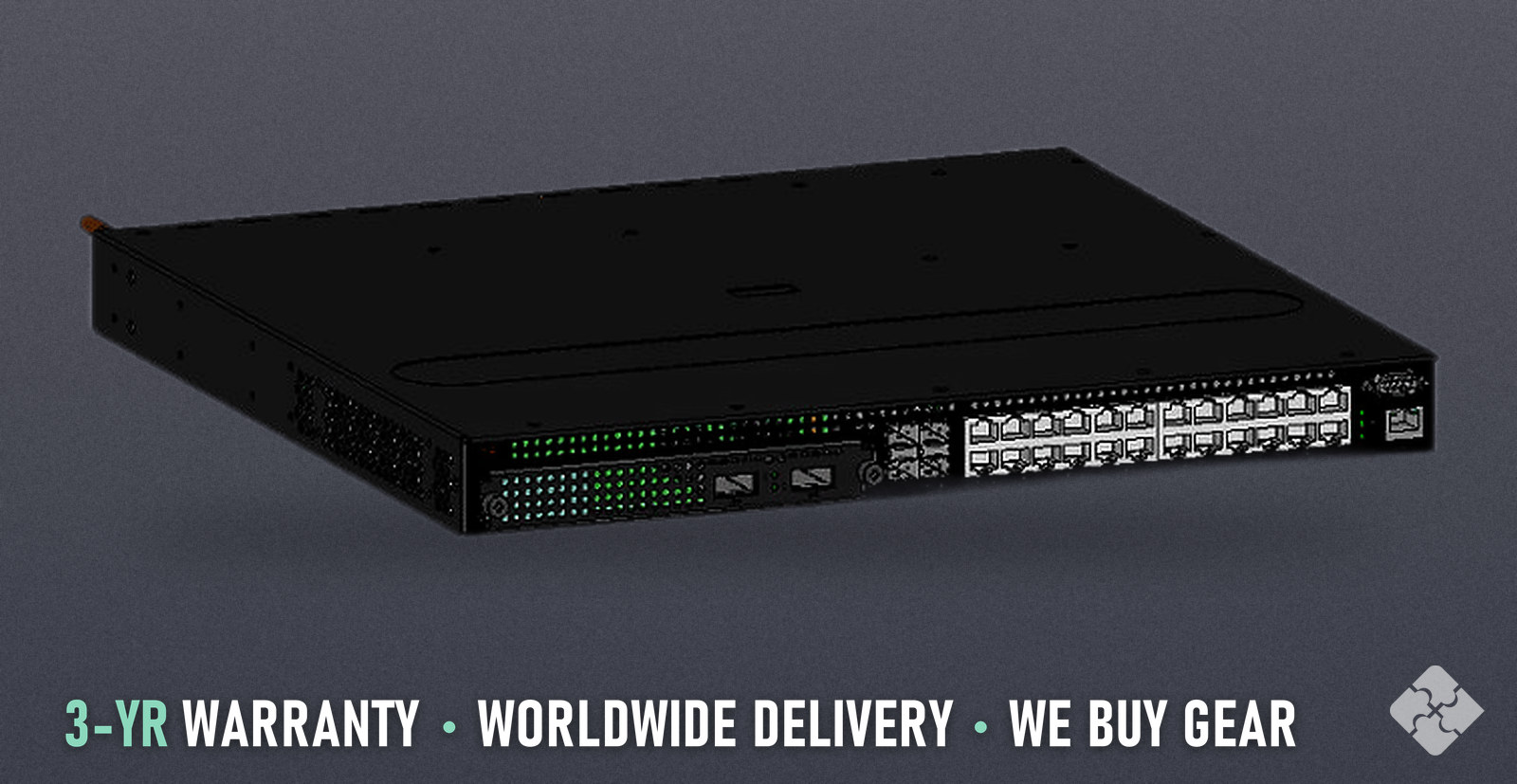 NI-CES-2024C-L3PREM Brocade Switch, Front-Back, Refurbished, 24x 1GbE RJ45 and 4x 1GbE RJ45