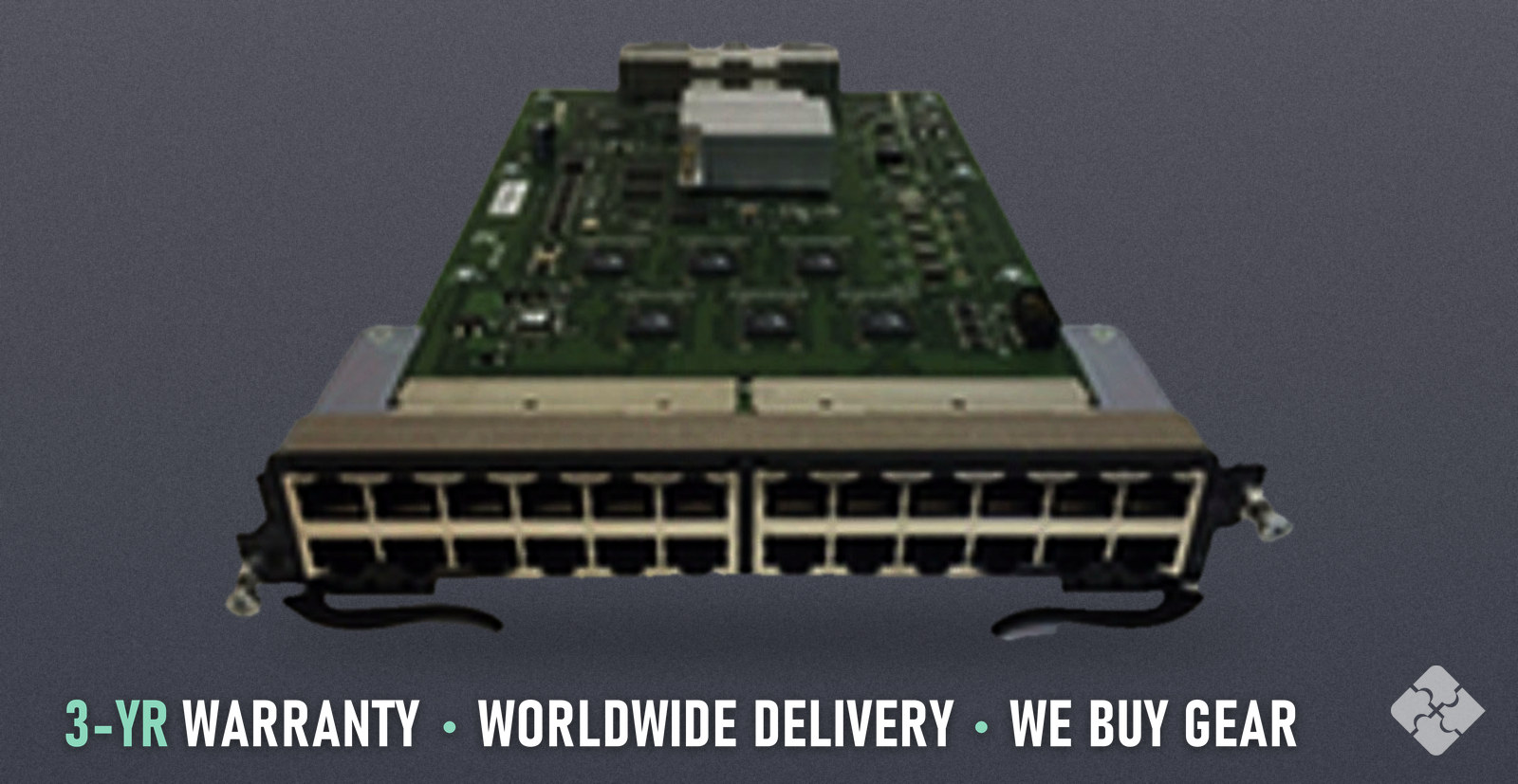 SX-FI-24GPP Brocade Line Card, Refurbished, 24x 1GbE PoE+ RJ45