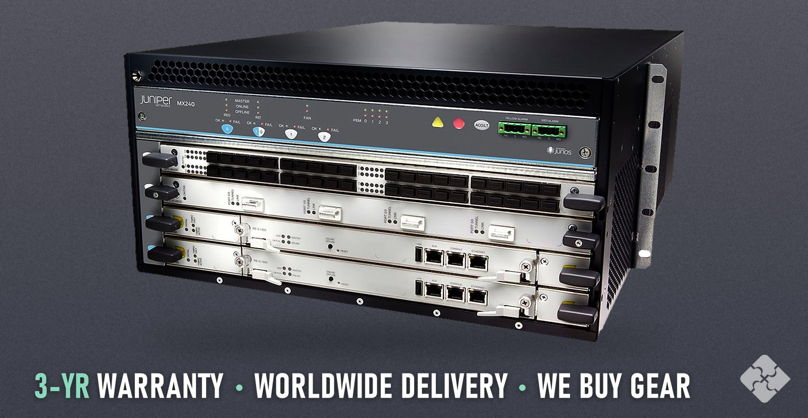 CHAS-BP3-MX240-S Juniper, MX240 Chassis with BP3 Enhanced Backplane Installed
