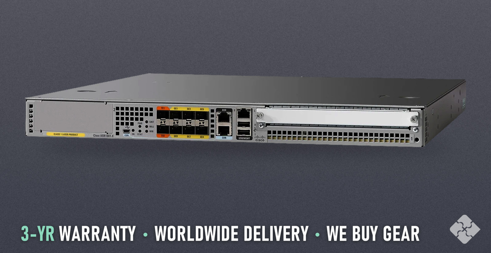 Cisco ASR1001-X / Router Chassis, Dual AC Power Supplies, Tested & Guaranteed