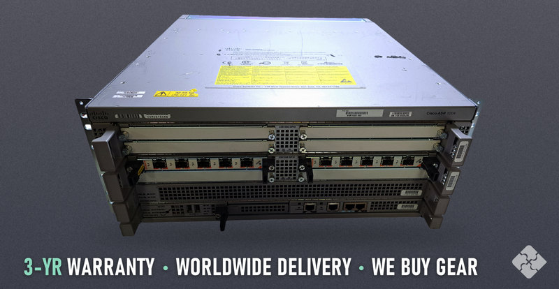 Cisco ASR1004 / ASR 1000 4RU router chassis with dual AC power supplies, 1 Route Processor slot