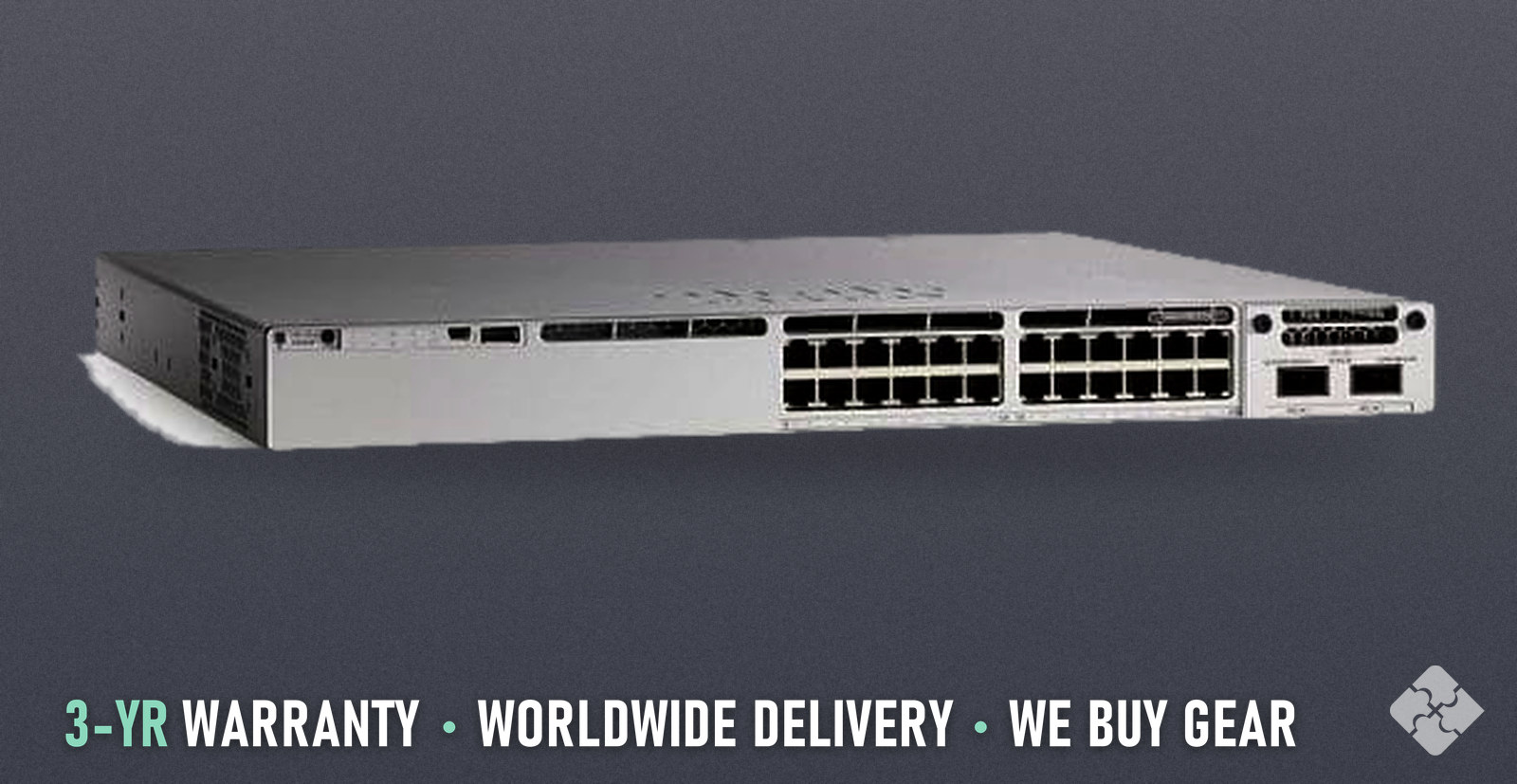 Cisco C9300L-24T-4X-E / 24 ports of 1GbE RJ45 and 4 ports of 1/10GbE SFP+, Tested & Guaranteed