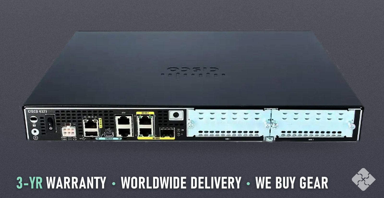 Cisco ISR4321-SEC/K9 1GbE Router, Tested & Guaranteed