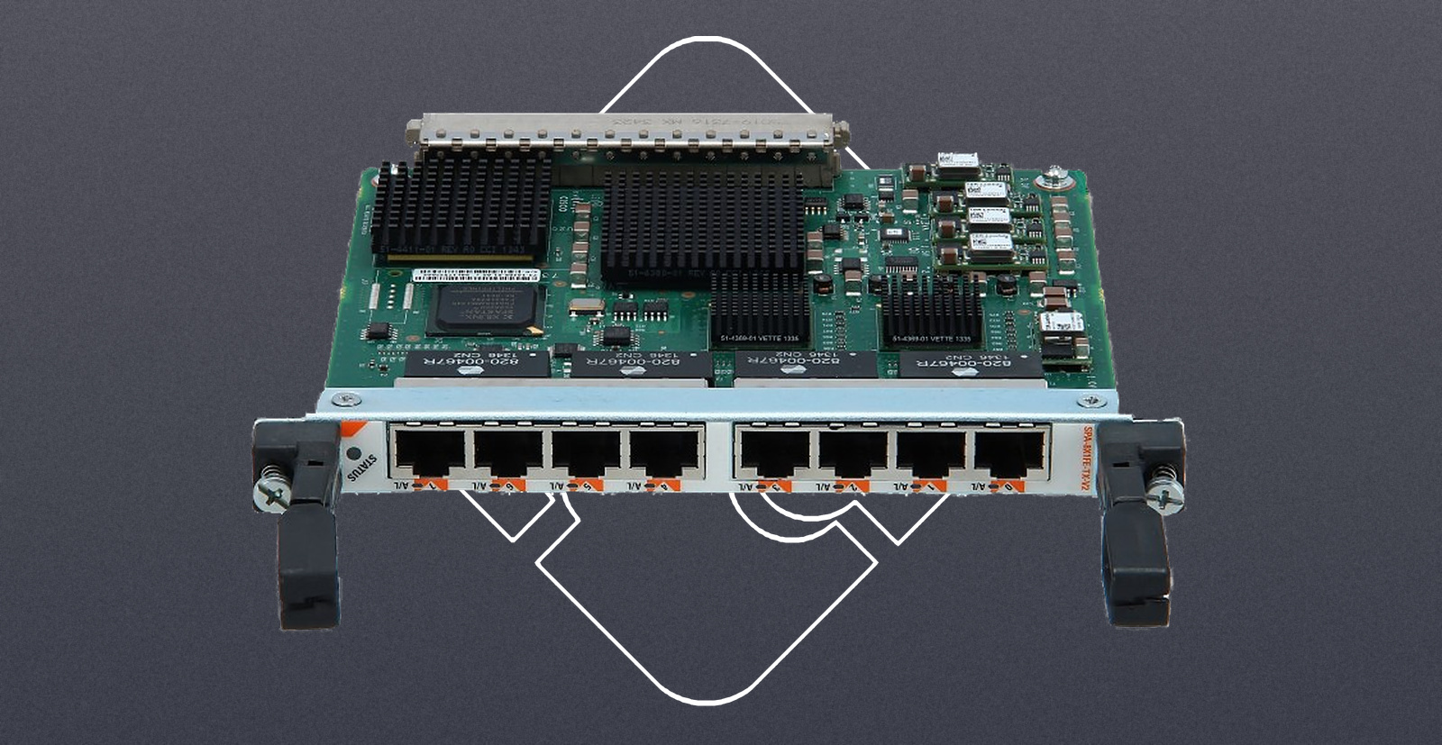 Cisco SPA-8X1FE-TX / 8-Port Fast Ethernet (TX) Shared Port Adapter, Tested & Guaranteed