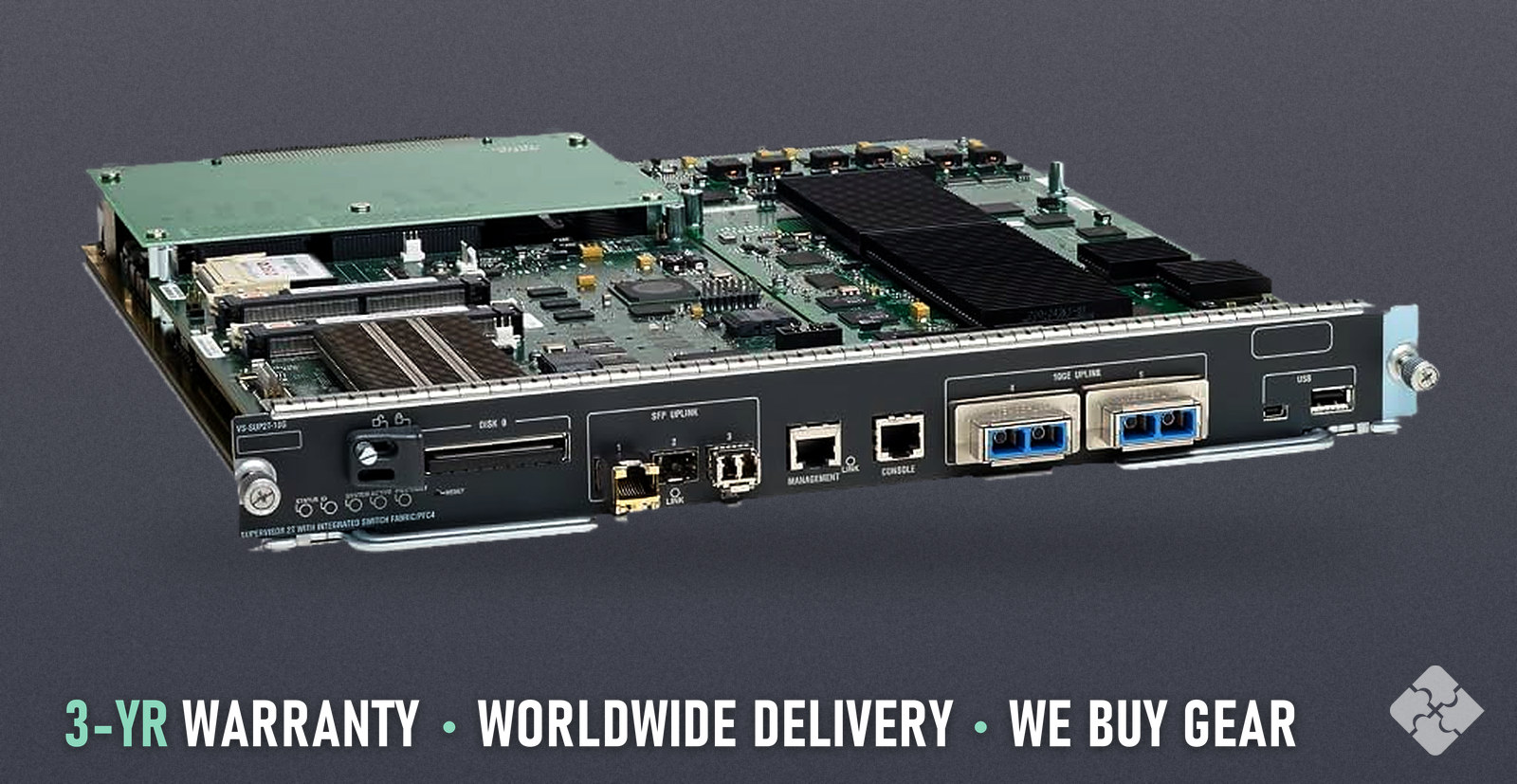 Cisco VS-S2T-10G-XL / Supervisor 2T with 2 ports 10GbE and MSFC5 PFC4XL, Tested & Guaranteed