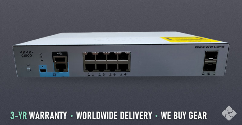 Cisco WS-C2960L-8TS-LL / 8 ports of 1GbE RJ45 and 2 ports of 1GbE SFP, Tested & Guaranteed