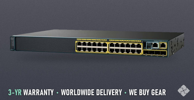 Cisco WS-C2960X-24PS-L / Catalyst 2960-X 24 GigE PoE 370W 4 x 1G SFP LAN Base, Tested & Guaranteed