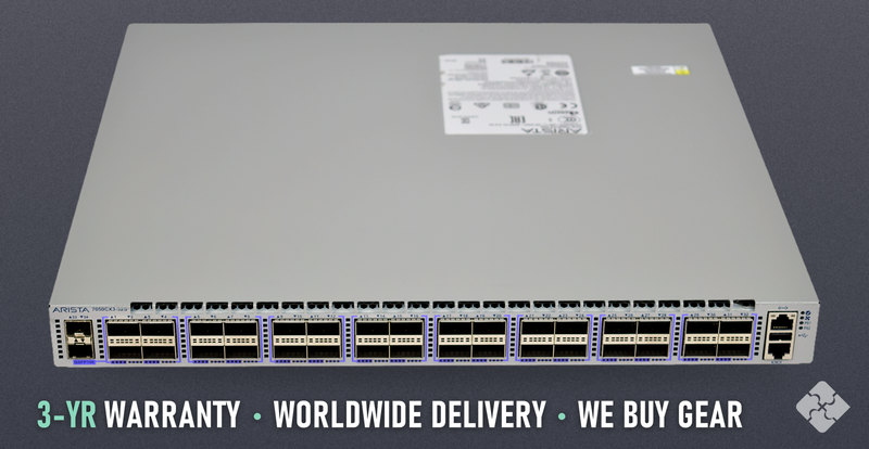 Arista DCS-7050CX3-32S-F / 32 ports of 100GbE QSFP28 and 2 ports of 10GbE SFP+, Tested & Guaranteed