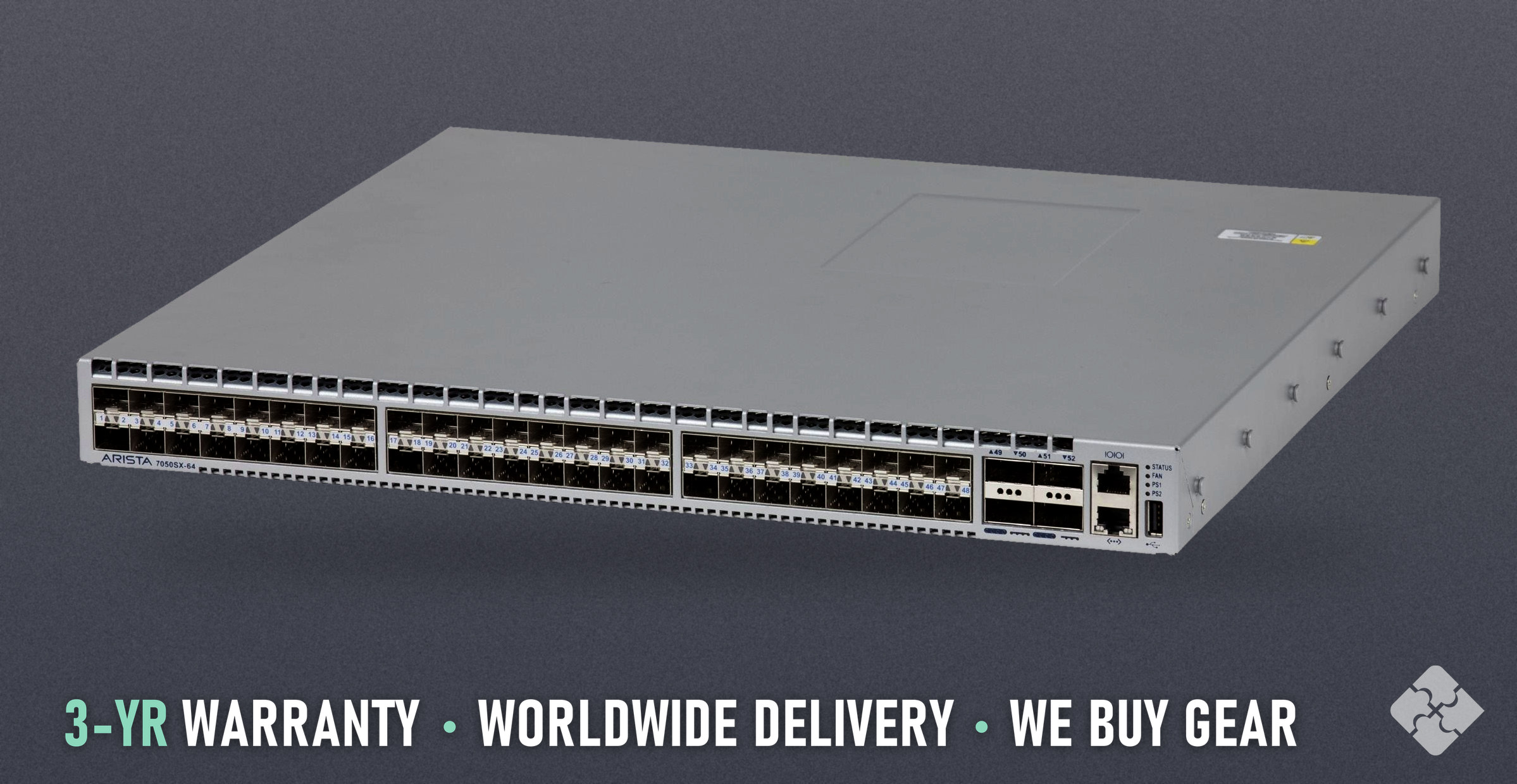 DCS-7050SX-64-F Arista 7050SX switch, 48x 10GbE SFP+ and 4x 40GbE QSFP+