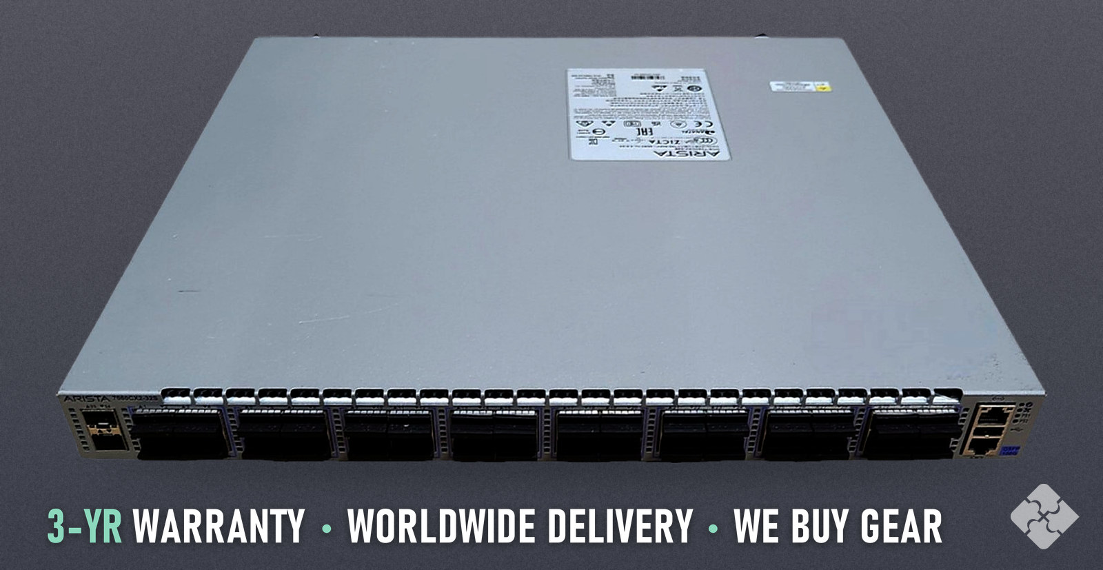 DCS-7060CX2-32S-R Arista 7060CX2 switch, 32x 40/100GbE QSFP28 and 2x 10GbE SFP+