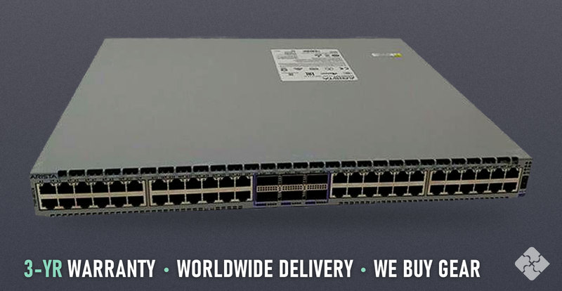 Arista DCS-7160-48TC6-F / 48 ports of 1/10GbE SFP+ and 6 ports of 100GbE QSFP28