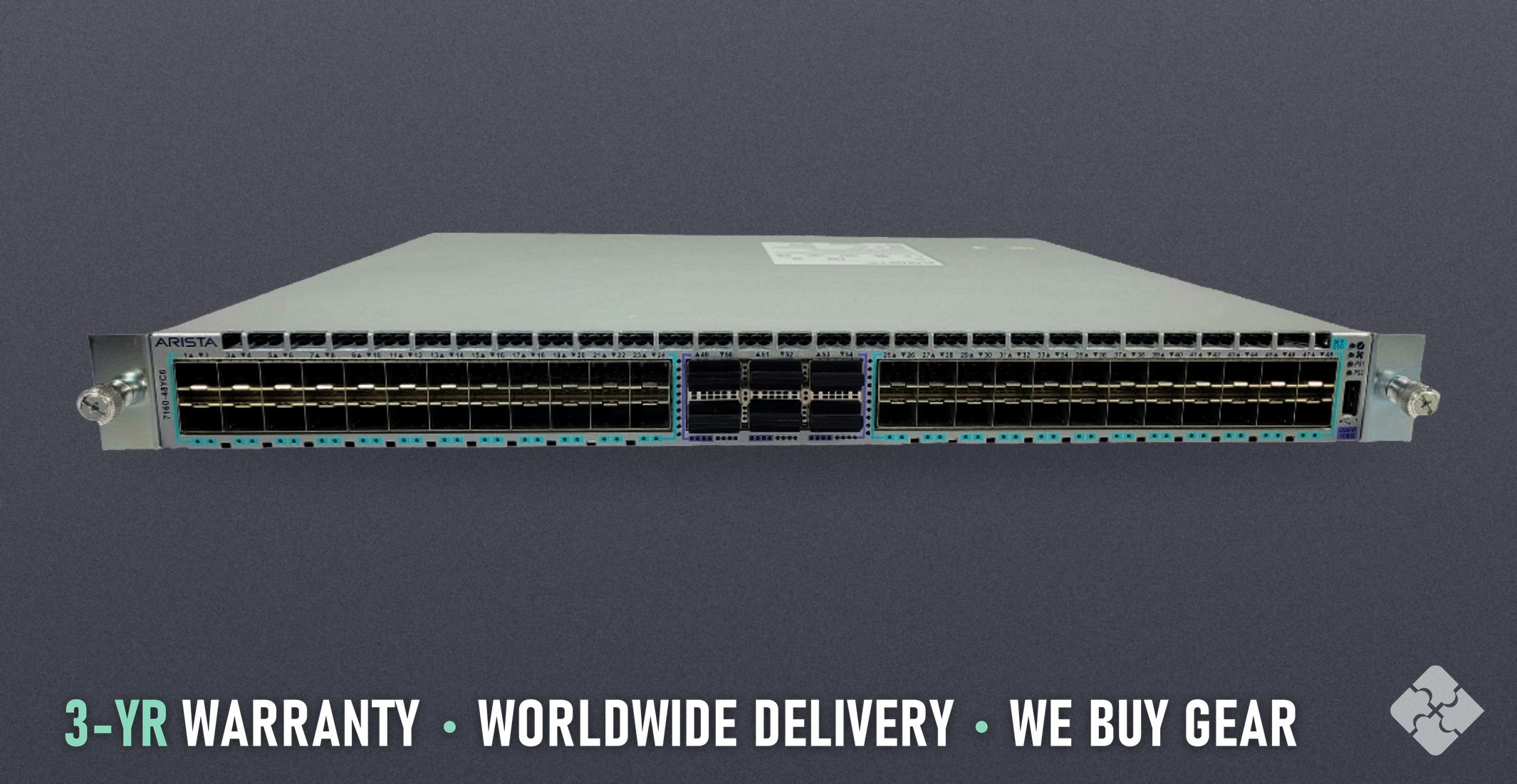 Arista DCS-7160-48YC6-F / 48 ports of 25GbE SFP28 and 6 ports of 100GbE QSFP28, Tested & Guaranteed
