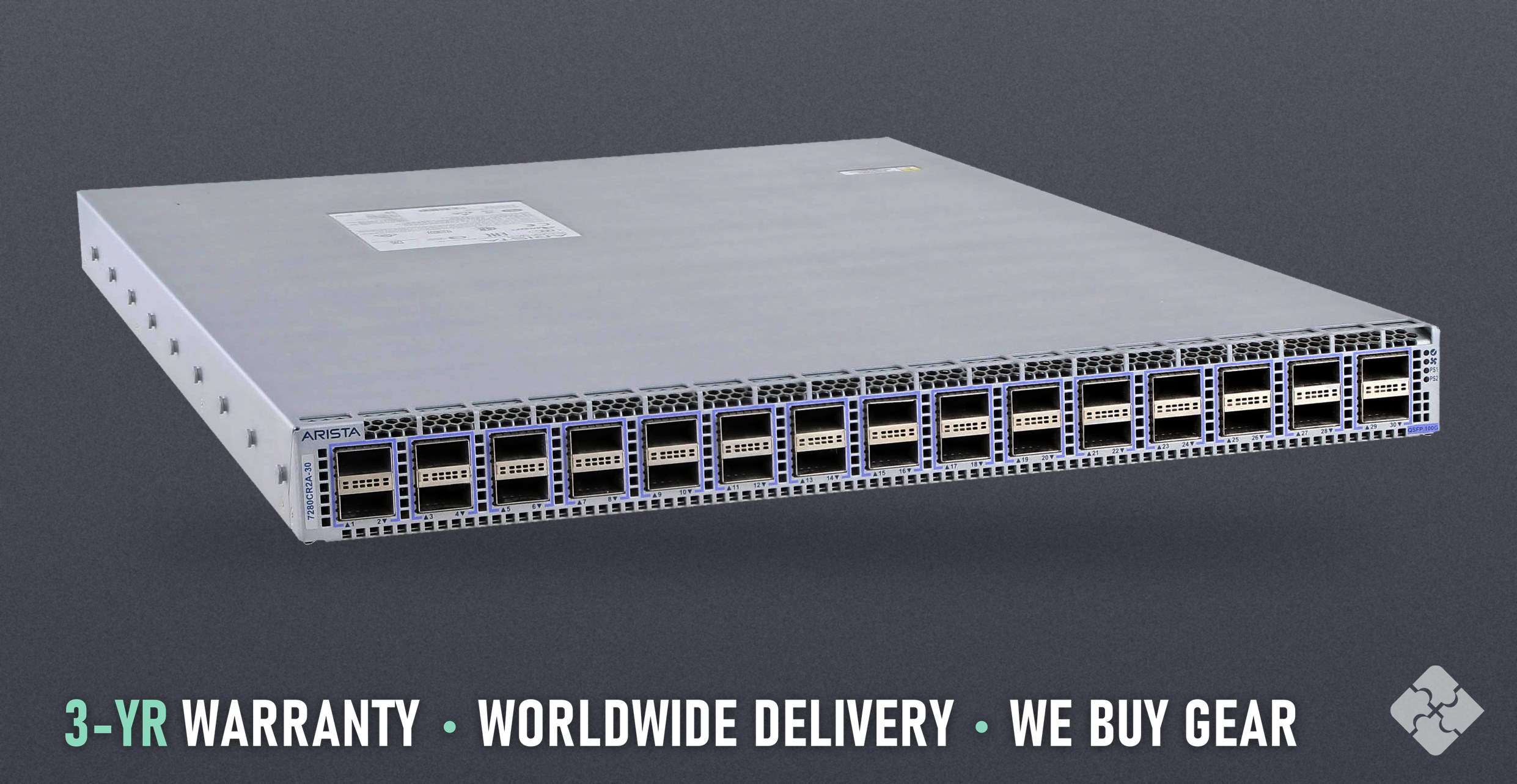 DCS-7280CR2A-30-F Arista 7280CR2A switch, 30x 100GbE QSFP28