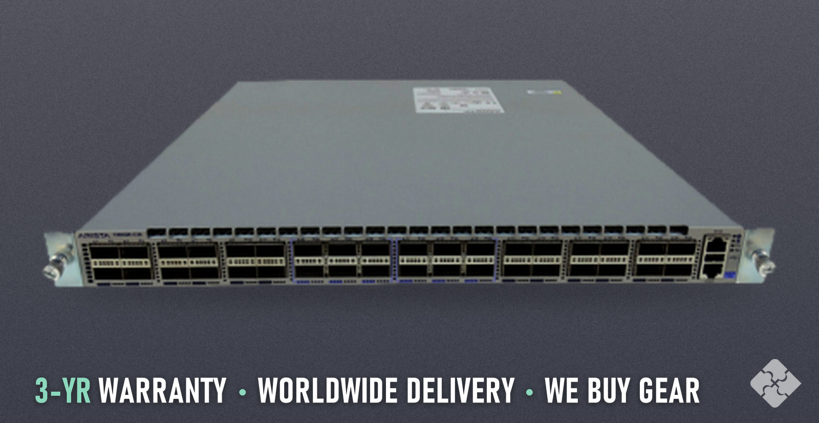 DCS-7280QR-C36-F Arista Switch, Front-to-Back Airflow, Used, 24x 40GbE QSFP+ and 12x 100GbE QSFP28