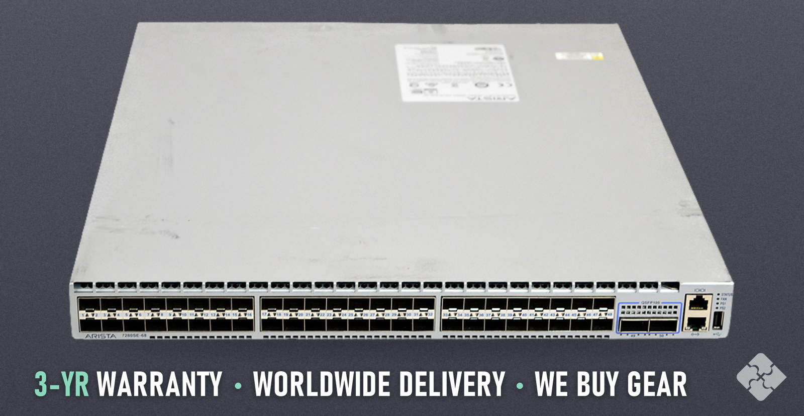 DCS-7280SE-68-F Arista 7280SE switch, 48x 1/10GbE SFP+ and 2x 40/100GbE QSFP28