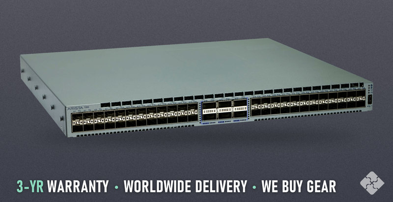 Arista DCS-7280SR2A-48YC6-F / 48 ports of 25GbE SFP28 and 6 ports of 100GbE QSFP28