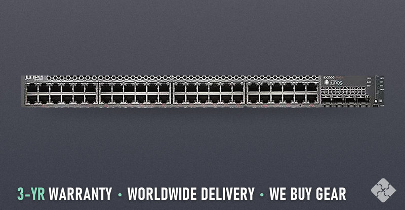 Juniper EX2300-48T-VC / 48 ports of 1GbE RJ45 and 4 ports of 10GbE SFP+, Tested & Guaranteed