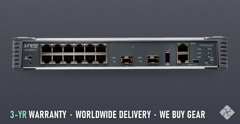 EX2300-C-12T Juniper EX2300 switch, 12x 1GbE RJ45 and 2x 1/10GbE SFP+