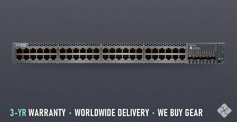 Juniper EX3400-48T 48-Port 1GbE Switch 4x 1GbE SFP+. Refurbished, tested & guaranteed