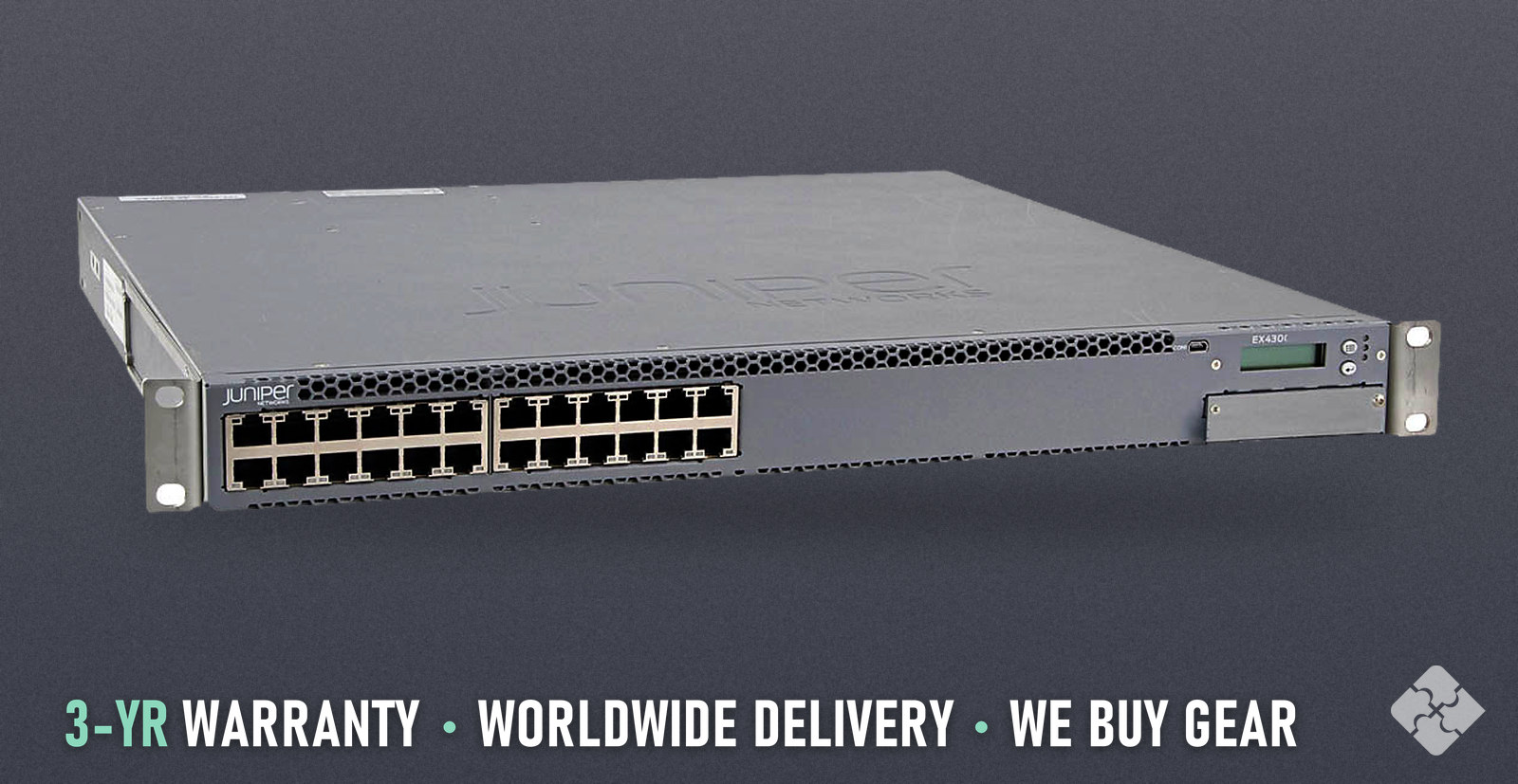 EX4300-24T-TAA Juniper EX4300 switch, 24x 1GbE RJ45 and 4x 40GbE QSFP+