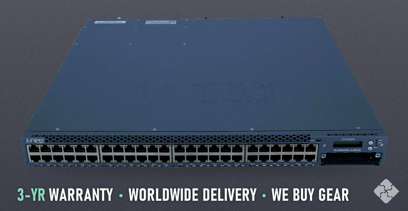Juniper EX4300-48T-AFI / 48 ports of 1GbE RJ45 and 4 ports of 40GbE QSFP+, Tested & Guaranteed