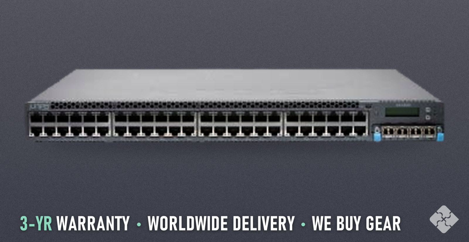 EX4300-48T-DC Juniper EX4300 switch, 48x 1GbE RJ45 and 4x 40GbE QSFP+