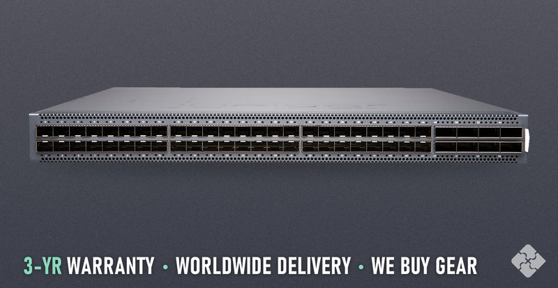 EX4650-48Y-AFO Juniper EX4650 switch, 48x 1/10/25GbE SFP28 and 8x 100GbE QSFP28