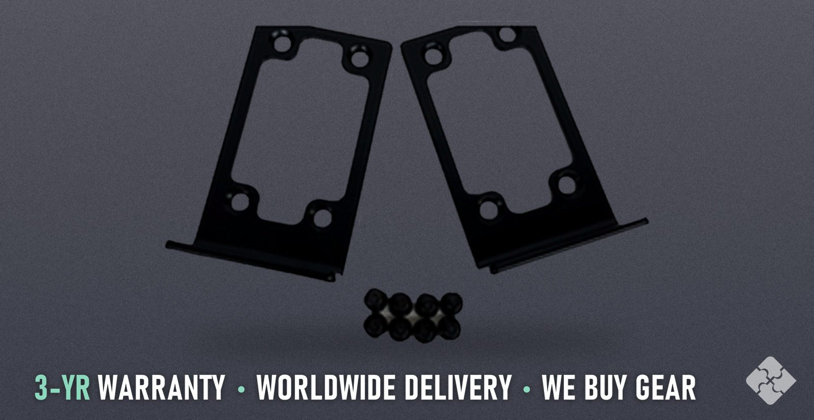 Brocade ICX7000-RMK / Two-post rack mount kit for ICX switches, mounting hardware only, no switch