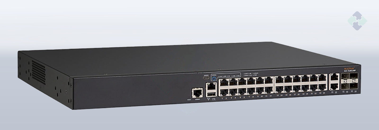 Brocade ICX7150-24P-4X1G / 24 ports of 1GbE PoE+ RJ45 and 4 ports of 1GbE SFP, Tested & Guaranteed