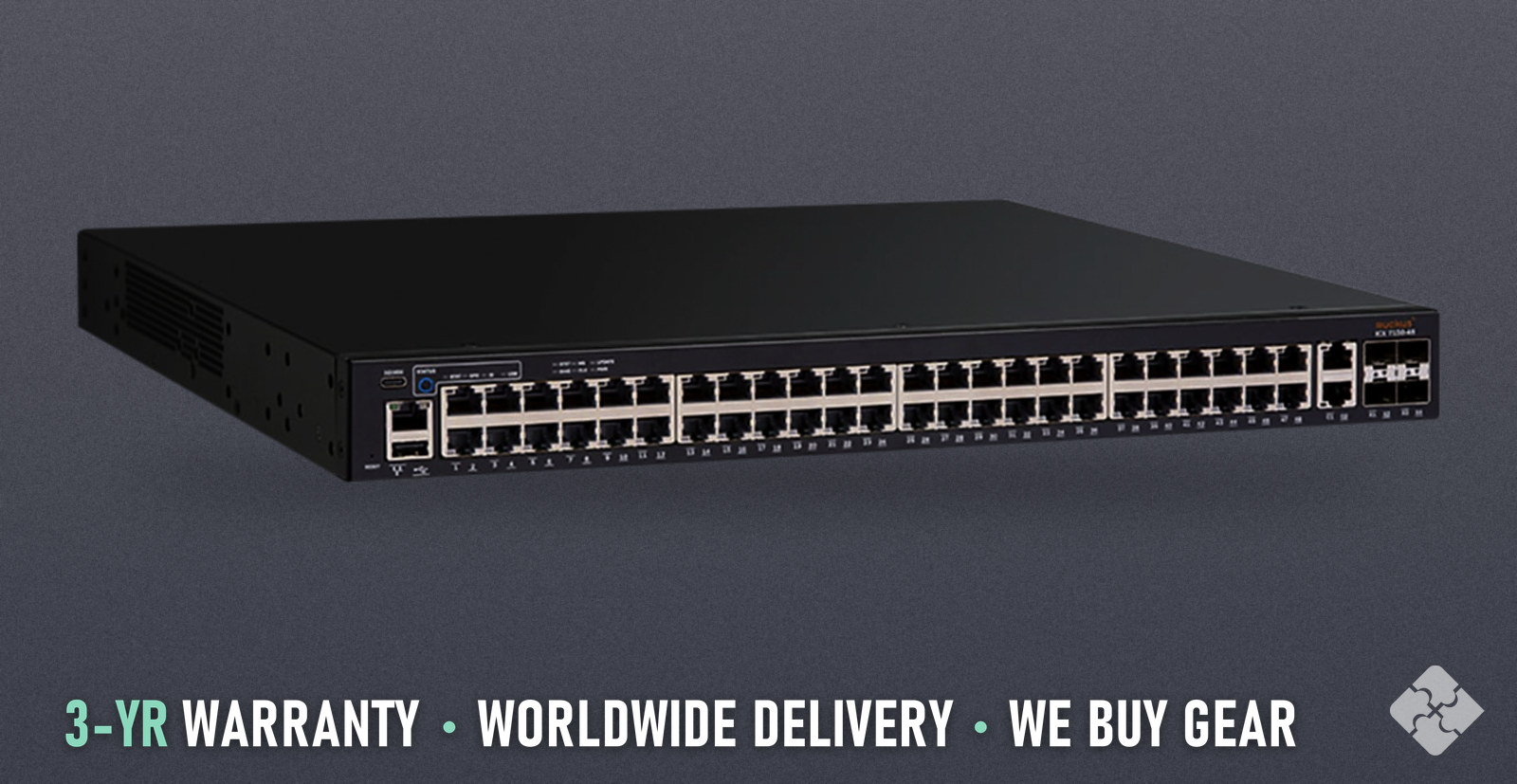 ICX7150-48-4X10GR Brocade ICX7150 switch, 48x 1GbE RJ45 and 4x 10GbE SFP+
