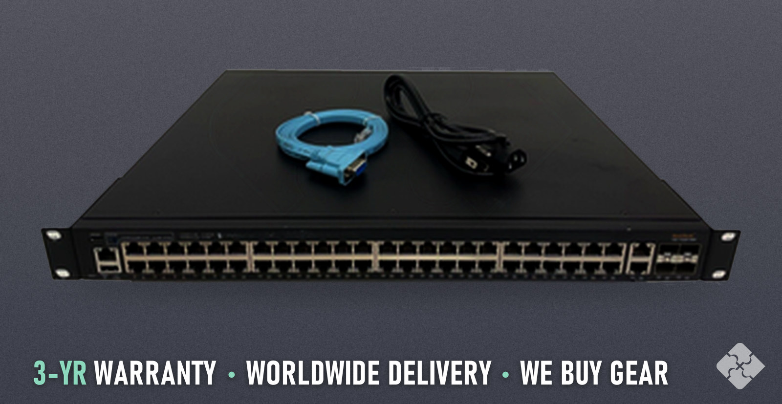 ICX7150-48P-2X10G Brocade ICX7150 switch, 48x 1GbE PoE+ RJ45 and 2x 1/10GbE SFP+