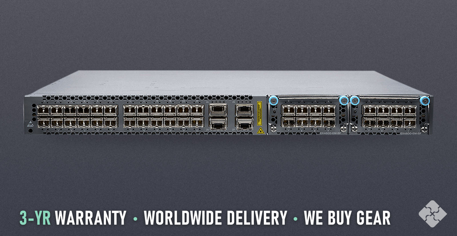 EX4600-40F-AFO Juniper EX4600 switch, 24x 1/10GbE SFP+ and 4x 40GbE QSFP+