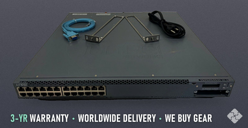 EX4300-24P Juniper EX4300 switch, 24x 1GbE PoE+ RJ45 and 4x 40GbE QSFP+
