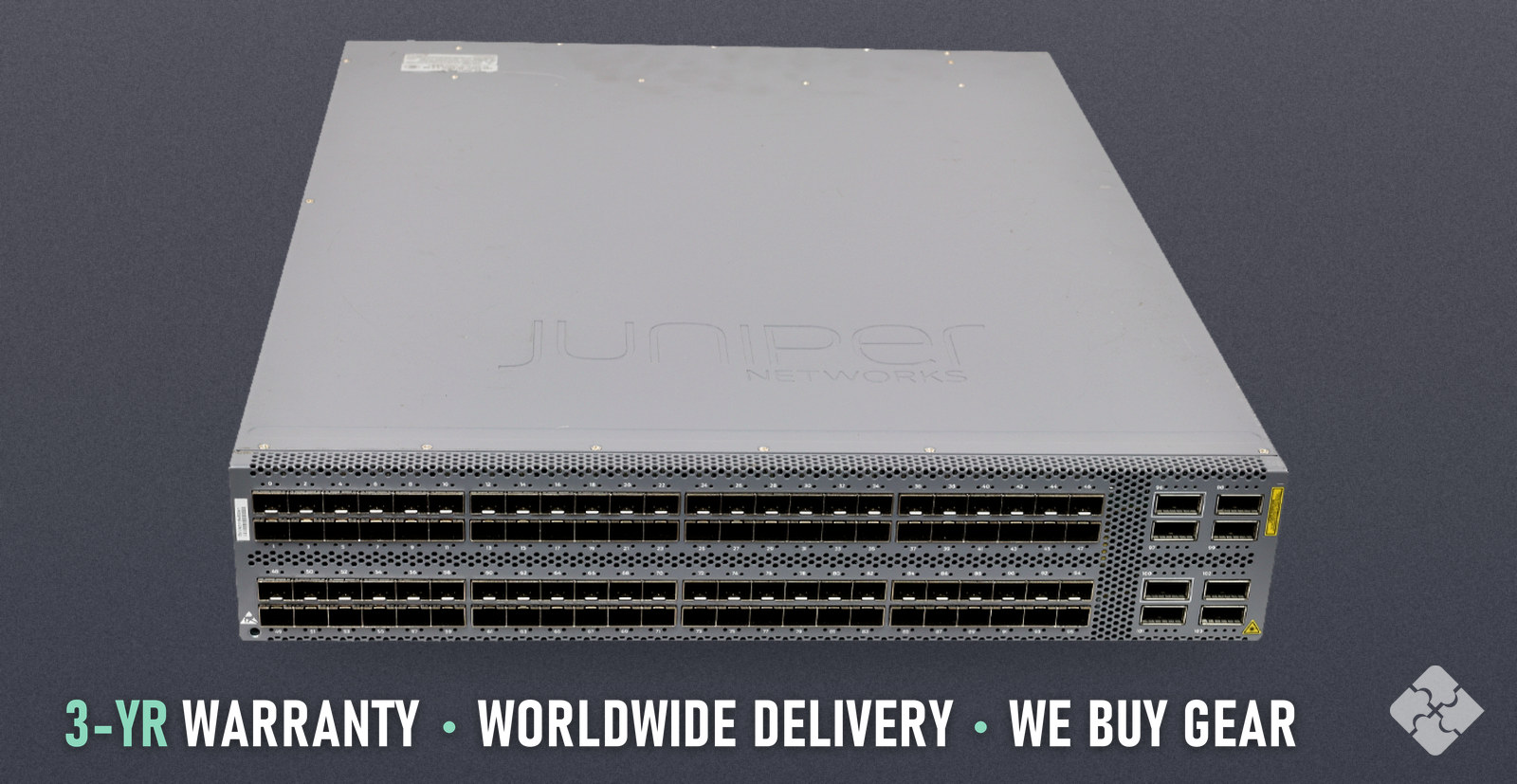 QFX5100-96S-AFI Juniper Switch, Back-to-Front, Refurbished, 96x 1/10GbE SFP+ and 8x 40GbE QSFP+