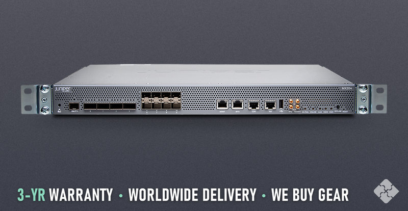 Juniper MX204-IR / 8 ports of 10GbE SFP+ and 4 ports of 100GbE QSFP28, Tested & Guaranteed