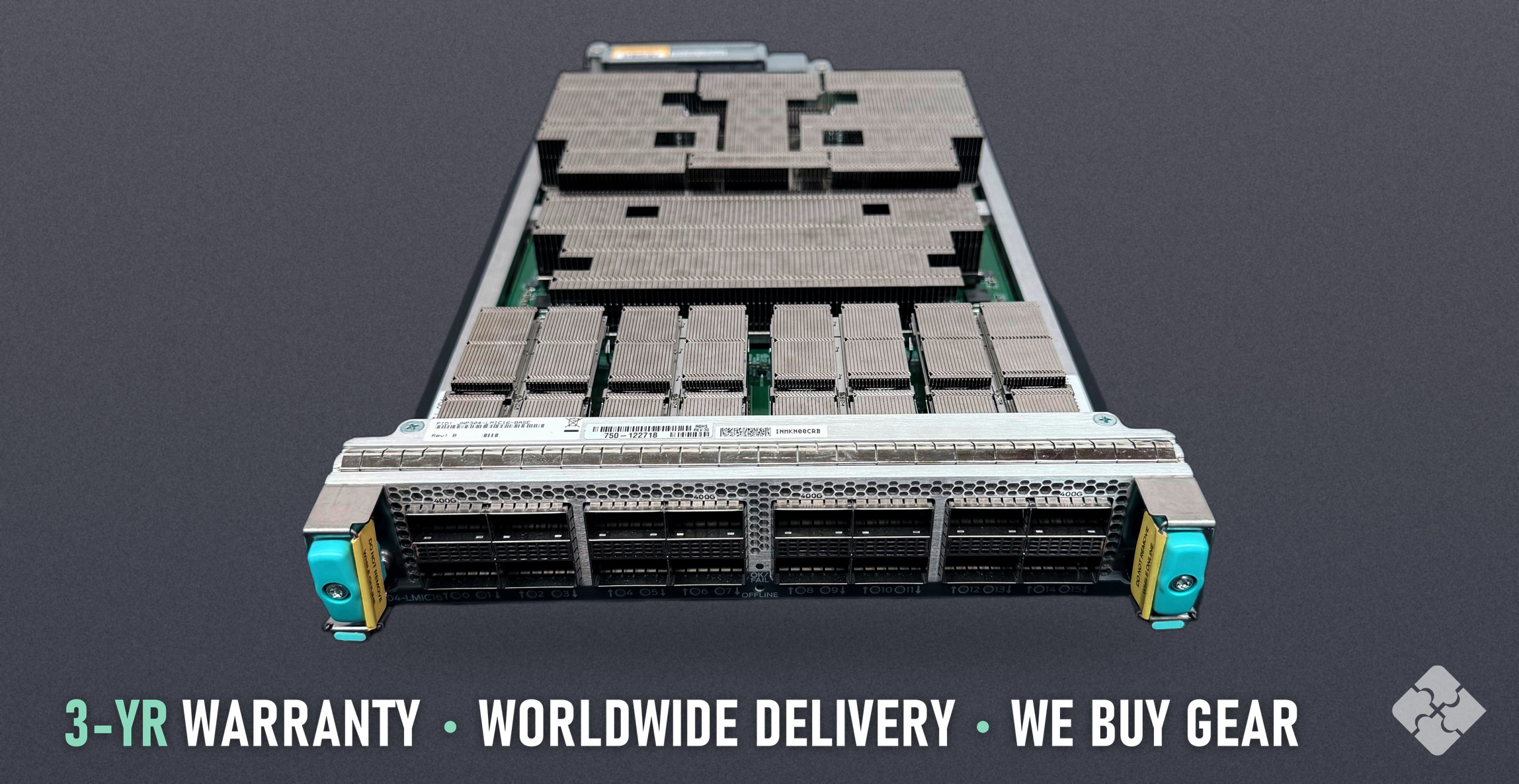 MX304-LMIC16-BASE Juniper MX304 line card, 16x 100GbE QSFP28