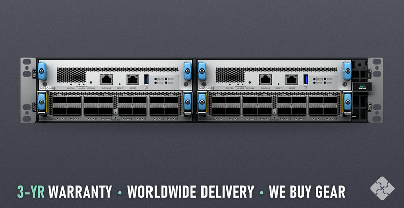 Juniper MX304-PREM / 96 ports of 10/25GbE SFP28 and 12 ports of 400GbE QSFP-DD, Tested & Guaranteed