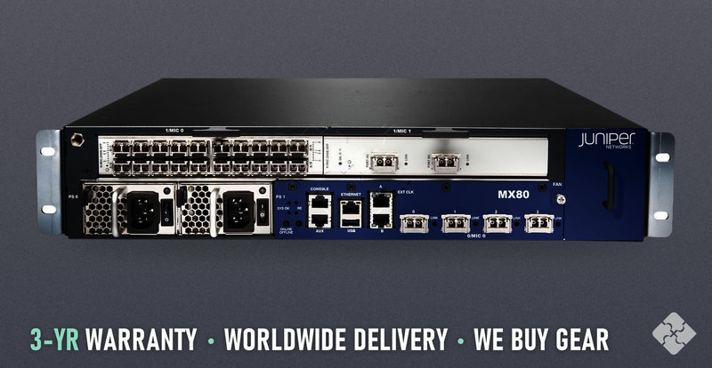 MX80-T-AC Juniper router, 20x 1GbE SFP and 4x 10GbE XFP